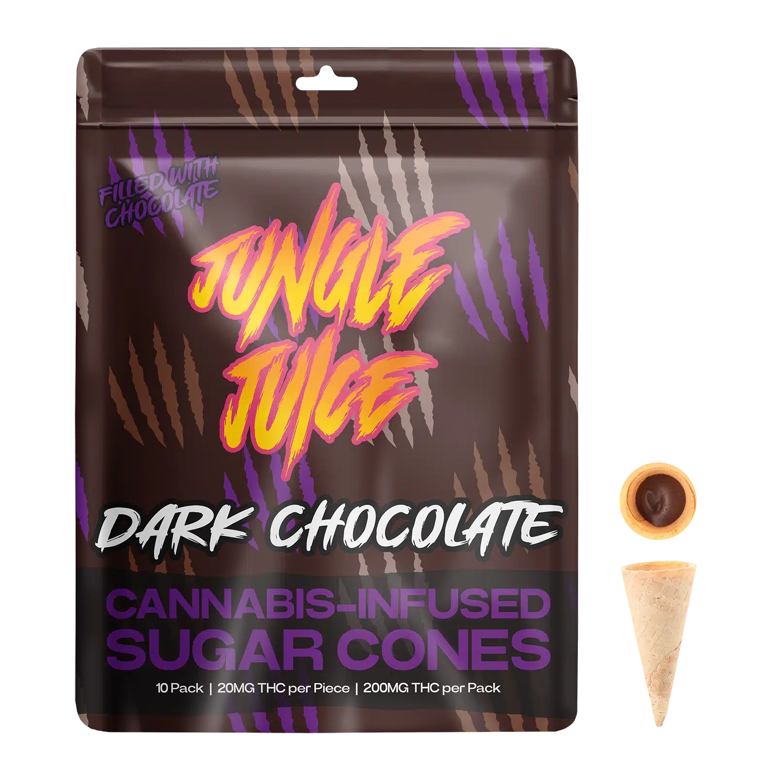 Jungle Juice - THC Sugar Cones- Dark Chocolate - 200mg